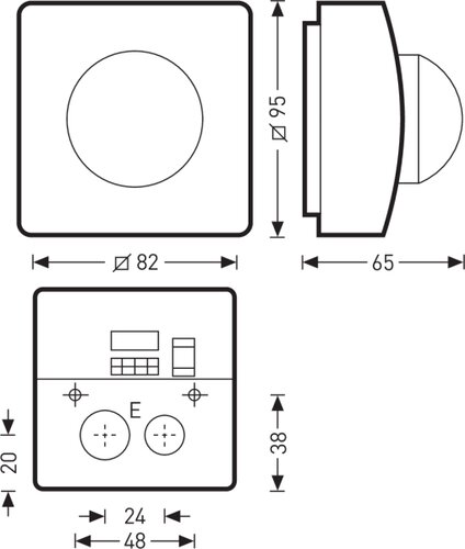 SENSOR IS 345 MX HB DA2 IPD AP Q 01 | Dimensional sketch of the product