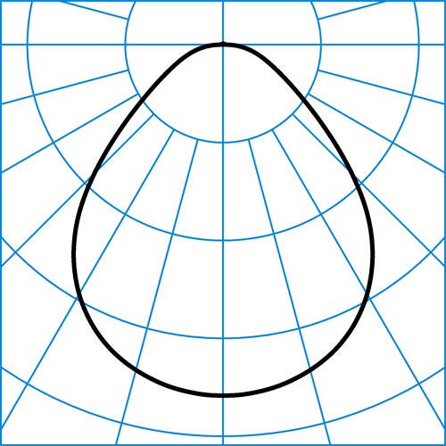 Onplana D07 CDP19 1000-830 ET 01 | Light distribution curve of the product