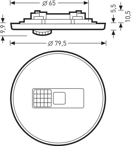 SENSOR IR MICRO DA2 IPD UP 01 | Schizzo dimensionale del prodotto