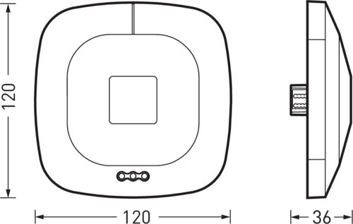 SENSOR HF 360 DA2 IPD UP 01 | Dimensional sketch of the product