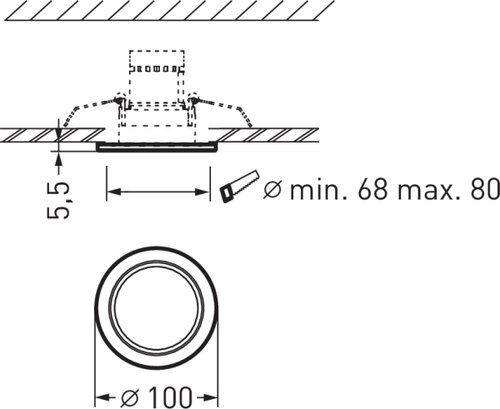 SNS RC01 KP drm 80 01 | Szkic wymiarowy produktu