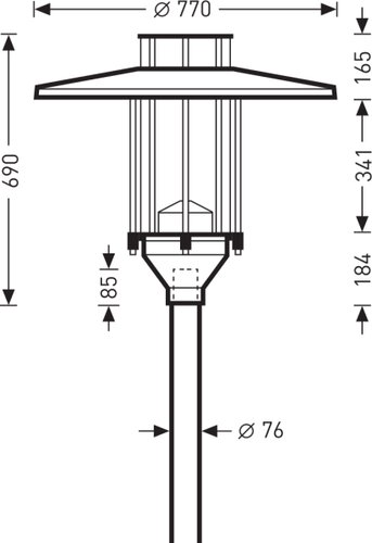 9821 RB6L/3800-730 4G1S ET | Dimensional sketch of the product