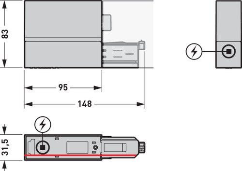 Rail Einsp-L H 3PH ST 9001/B-H 05 | Dimensional sketch of the product