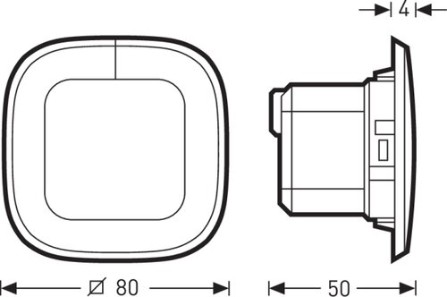 SENSOR IR QUATTRO XS DA2 IPD UP 01 | Maßskizze des Produkts